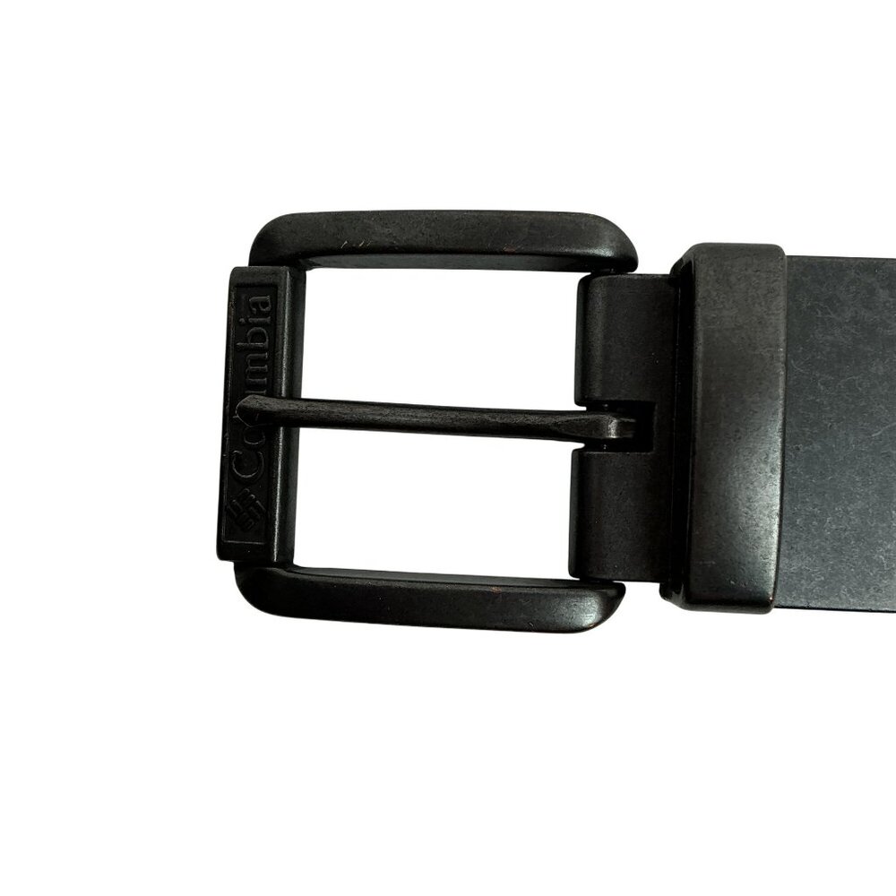 Columbia Mens Thick Leather Belt 2X 46-48 Black & Brown Reversible NWOT